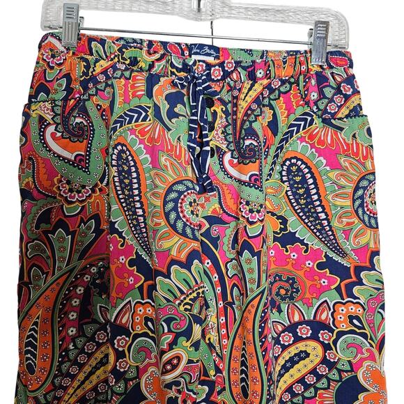 Vera Bradley Womens Venetian Paisley Cotton Pajama Pants Size M Retired Pattern - Picture 2 of 12